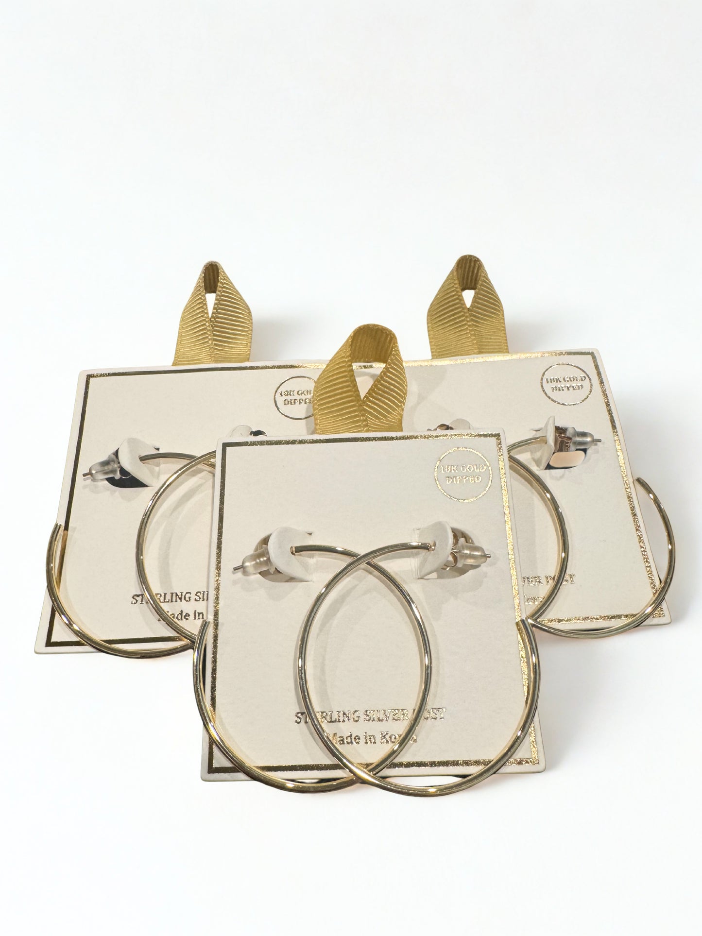 Slim Golden Hoop Earrings
