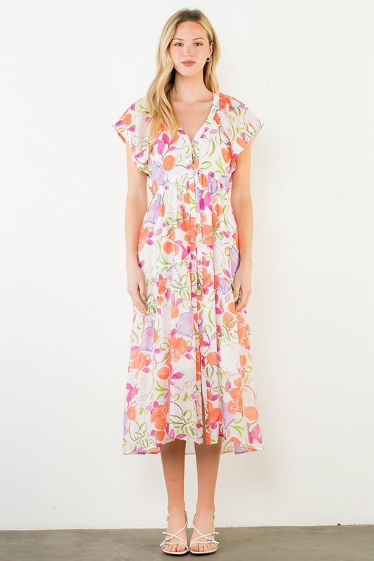 Maribel Blossom Midi Dress